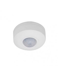 Sensor Movimiento Detector Ip20 Blanco 4x8x8 Cm  360º Alcance Hasta 6 M