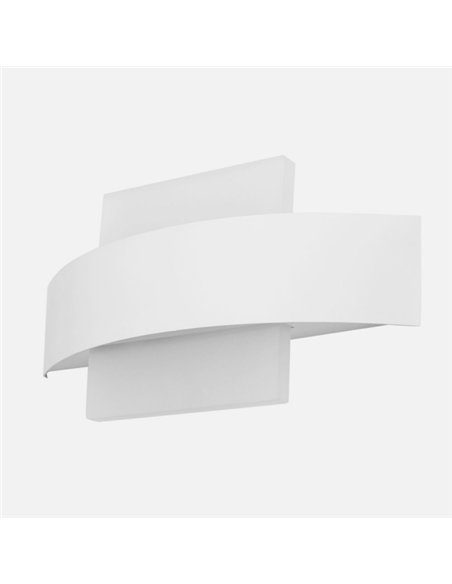 Aplique Barredor De Pared Cuad.8w 4000k Arco Blanco 630 Lm Ip20 13x24x5 Cm