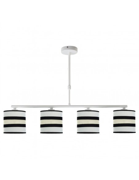 Lampara Karla 4xe14 Blanca/beis Regx75x14 Cm