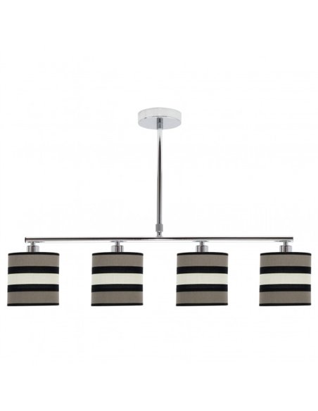 Lampara Karla 4xe14 Topo/beis Regx75x14 Cm