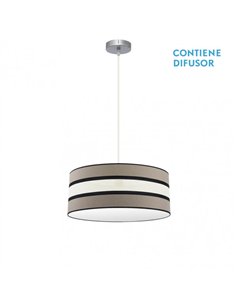 Colgante Karla 2xe27 Topo/beis Regx50x50 cm