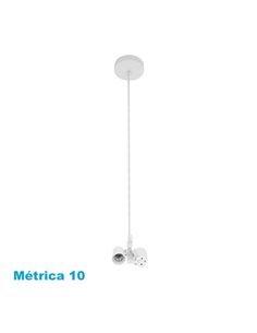 Arm. Colgante Cara 2xe27 Blanco M10 Regx10x10 Cm