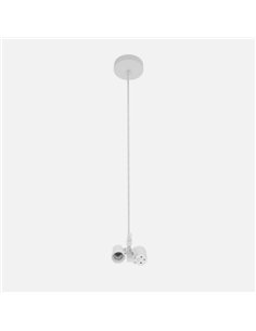 Arm. Colgante Cara 2xe27 Blanco M10 Regx10x10 Cm 2