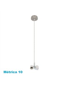 Arm. Colgante Cara 2xe27 Niquel M10 Regx10x10 Cm