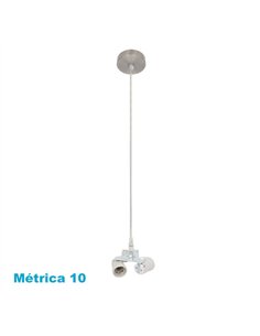 Arm. Colgante Cara 3xe27 Niquel M10 Regx10x10 Cm