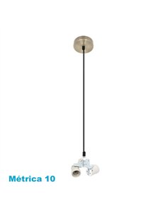 Arm. Colgante Cara 3xe27 Cuero M10 Regx10x10 Cm