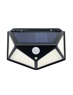 Aplique Solar  6000k Kira Negro 450lm Ip65 9