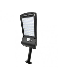 Aplique Solar  6500k Kira Negro 400 Lm Ip65 5x8x24 Cm C/sensor Movimiento Crepuscular