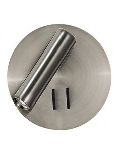 Aplique 2+6w 4000k Manet Redondo Niquel 130lm  Doble Encendido 14x14x12 Cm