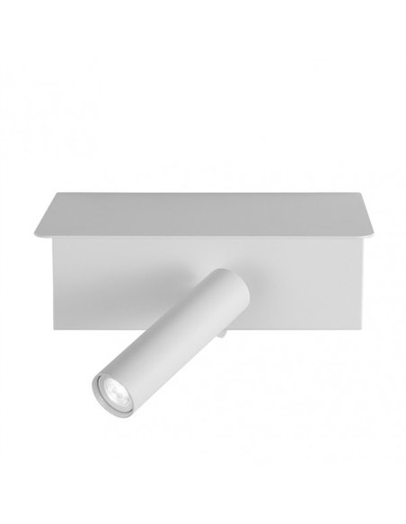 Aplique 3w 4000k Leonardo Blanco C/estante Y Usb  150lm C/interruptor 14x18x14cm Orientb