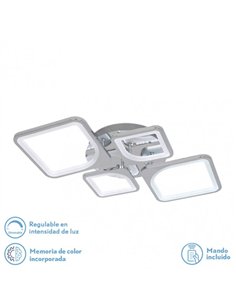 Plafon 86w 3000-4000-6500k Cromo Elara 9x76x46 Cm 11610Lm Regulable