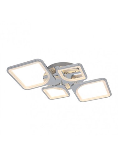 Plafon 86w 3000-4000-6500k Cromo Elara 9x76x46 Cm 11610Lm Regulable, Memoria y C. Remoto