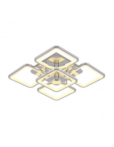 Plafon 129w 3000-4000-6500k Cromo Elara 9x58x58Cm 17415lm C.remoto,regulador Y Memoria