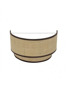 Aplique Roque 1xe27 Natural/marron 17x30x15 Cm