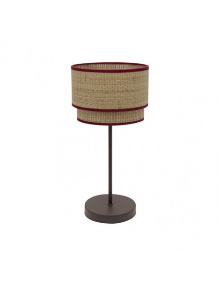 Sobremesa Alto Roque 1xe27 Natural/rojo 60x30x30 Cm