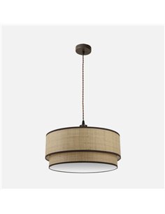 Colgante Roque 3xe27 Natural/marron Regx60x60 Cm 2