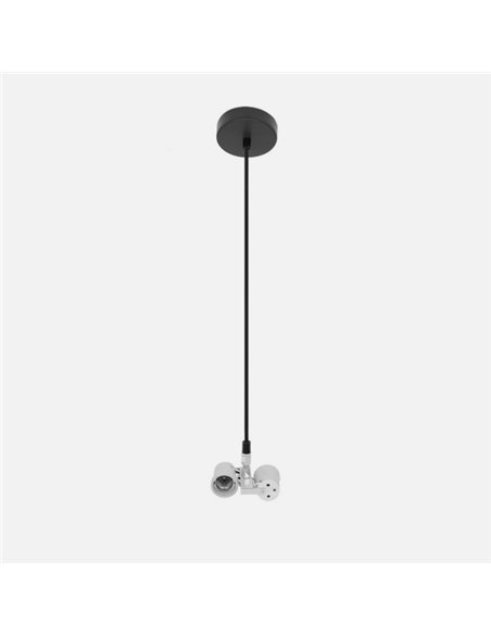 Arm. Colgante Cara 2xe27 Negro M10 Regx10x10 Cm