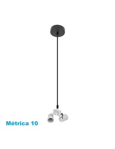 Arm. Colgante Cara 3xe27 Negro M10 Regx10x10 Cm