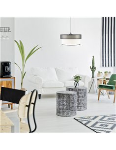 Colgante Felix Negro/blanco 1xe27 Regx50x50 Cm 2