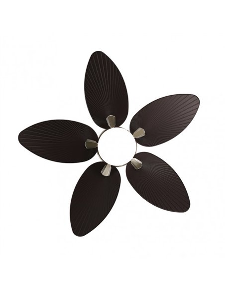 Ventilador  Dc Borasco 24w Niq/marron 5 Asp.6 Vel 132d 2950lm Remoto.memor.y Temp.3000-4000-6000k