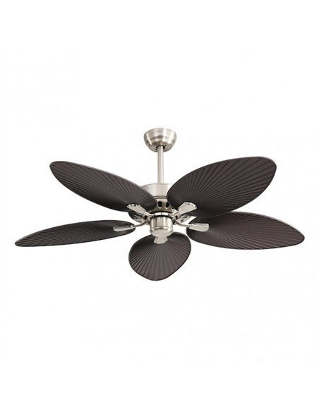 Ventilador  Dc Borasco 24w Niq/marron 5 Asp.6 Vel 132d 2950lm Remoto.memor.y Temp.3000-4000-6000k