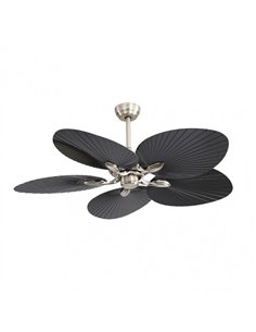 Ventilador  Dc Chaw 24w 2950lm Niquel/negro 5asp.6vel.132d  C/remoto 2