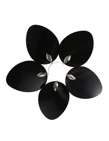 Ventilador  Dc Chaw 24w 2950lm Niquel/negro 5asp.6vel.132d  C/remoto, Memoria Y Temp.3000-4000-6000k