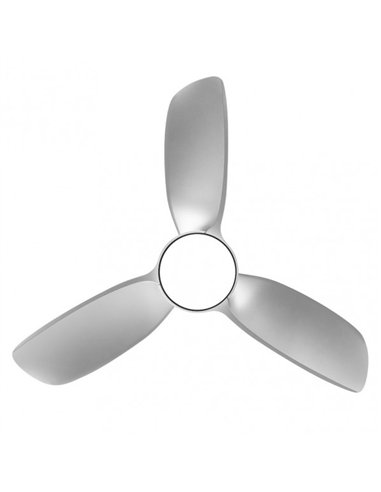 Ventilador 24w Dc Haur Plata 3 Asp.6 Veloc.107d  2 Tijas C/remoto, Memoria Y Temp.3000-4000-6000k