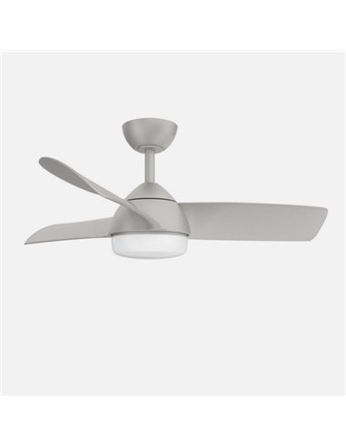 Ventilador 24w Dc Haur Plata 3 Asp.6 Veloc.107d  2 Tijas C/remoto, Memoria Y Temp.3000-4000-6000k