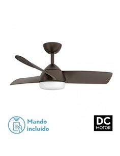 Ventilador 24w Dc Haur Marron 3 Asp.6 Veloc.107d  2 Tijas C/remoto