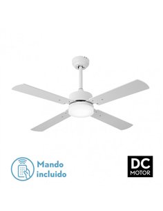 Ventilador 18w Dc Hupe Blanco 4 Asp.6 Vel.107d  Remoto