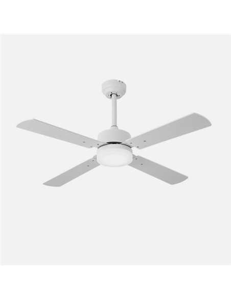 Ventilador 18w Dc Hupe Blanco 4 Asp.6 Vel.107d  Remoto,memoria Y Temp.3000-4000-6000k