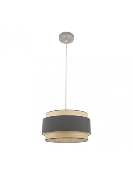 Colgante Kandy 1xe27 Natural/gris Regx40x40 Cm