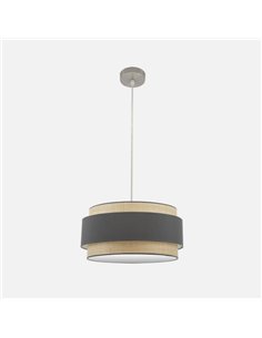 Colgante Kandy 2xe27 Natural/gris Regx50x50 Cm 2