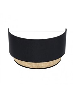 Aplique Kandy 1xe27 Natural/negro 17x30x15 Cm