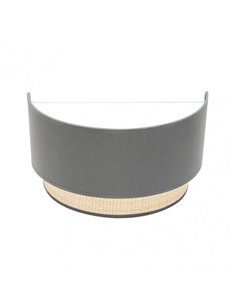 Aplique Kandy 1xe27 Natural/gris 17x30x15 Cm