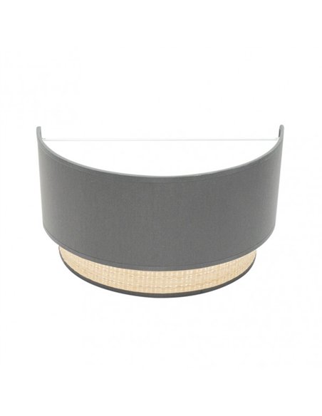 Aplique Kandy 1xe27 Natural/gris 17x30x15 Cm