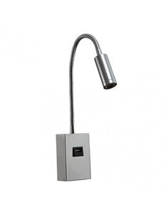 Aplique 3w 4000k Capote Cromo C/usb E Interrupt. 285lm 43x6x4 Cm Articulab. Y Orientab.