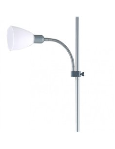 Pie De Salon Rilon 1xe27+1xe14 C/lector Plata  Pantalla Blanca 175 2