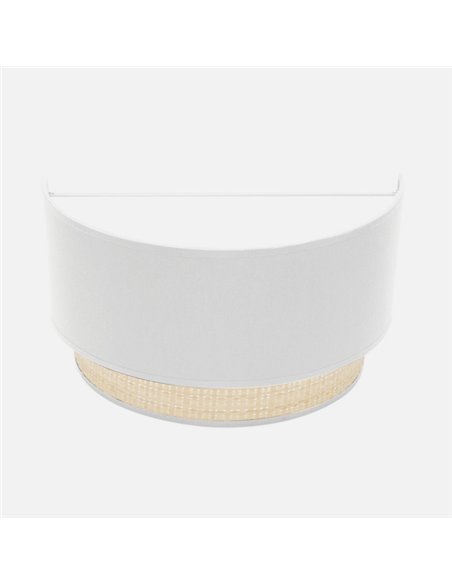 Aplique Kandy 1xe27 Natural/blanco 17x30x15 Cm