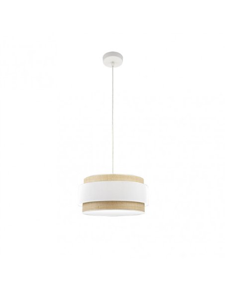 Colgante Kandy 1xe27 Natural/blanco Regx40x40 Cm