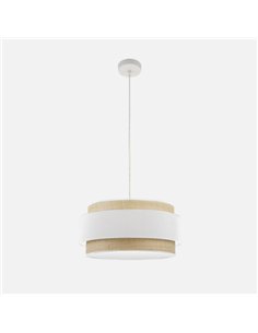 Colgante Kandy 2xe27 Natural/blanco Regx50x50 Cm 2