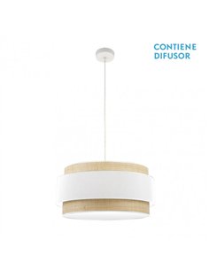 Colgante Kandy 3xe27 Natural/blanco Regx60x60 Cm