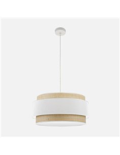 Colgante Kandy 3xe27 Natural/blanco Regx60x60 Cm 2