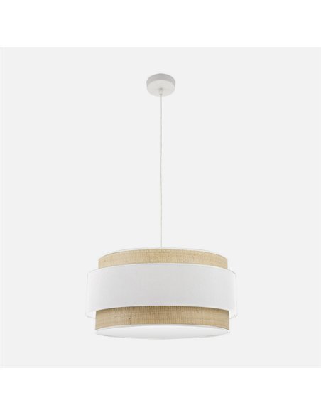 Colgante Kandy 3xe27 Natural/blanco Regx60x60 Cm