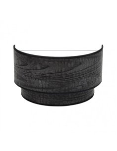 Aplique Doble Smile 1xe27 Madera Negra 17x30x15 Cm