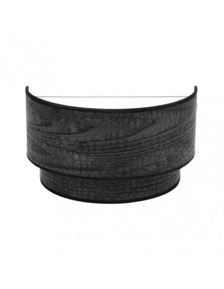 Aplique Doble Smile 1xe27 Madera Negra 17x30x15 Cm