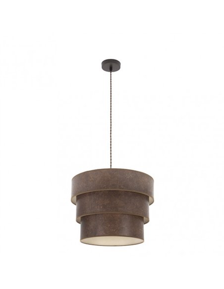 Colgante Triple Smile 1xe27 Marron/oxido Regx40x40 Cm