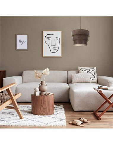 Colgante Triple Smile 1xe27 Marron/oxido Regx40x40 Cm