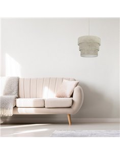 Colgante Triple Smile 1xe27 Cromo/cemento Gris Regx40x40 Cm 2